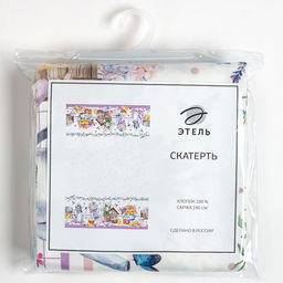 Скатерть Этель Цыплята и куличи 220х147 см, 100% хл, саржа 190 гр/м2  фото 4