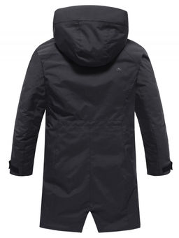 Парка зимняя женская с капюшоном черного цвета 9538-1Ch - Valianly фото 4