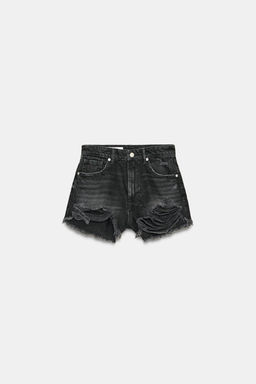 HIGH-WAIST CURVED DENIM SHORTS - Zara фото 47