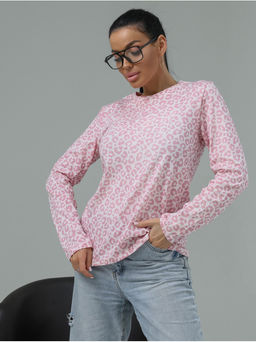 Лонгслив "Леопард" Розовый