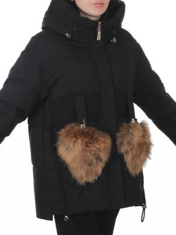 8809 BLACK Куртка зимняя женская (200 гр. холлофайбер) - Fashion фото 3