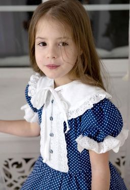 платье для девочки МТ22-4Шарлотта горошек на синем - Etoelf фото 6