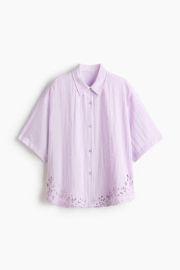 Camisa playera con bordado ingl?s