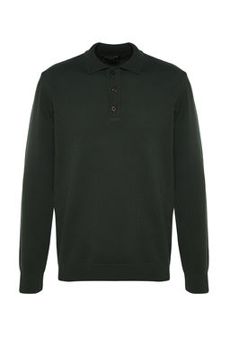 TRENDYOL MAN Lacivert Erkek Regular Polo Yaka Duz Triko Kazak TMNAW24KZ00067 - Trendyolmilla фото 7