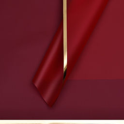 Цена за 20 шт. Пленка для цветов матовая, С золотым тиснением, 57х57 см, красная