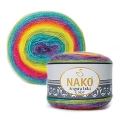 Цена за 4 мотков пряжи ANGORA LUKS COLOR