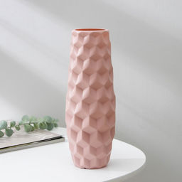 Ваза для цветов, пластик 7×6.5×26 см, 1.3 л, розовая