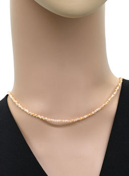 Чокер из циркона рондель граненый 3*2мм цвет шампань, 40см