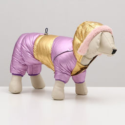 Комбинезон Блик с утяжкой, размер 10 (ДС 25 см, ОГ 34 см, ОШ 24 см), золото-лавандовый - Simaland фото 2