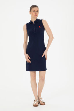 Kad_n Lacivert Polo Yaka _rme Elbise