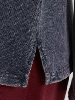 Джемпер женский черный с обработкой эйсид и надписью The joy of being ACID WASH черный янтарь +печать 122924 - Mark formelle фото 7