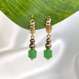 Серьги из Авантюрина и Халькопирита - Радуга самоцветов фото 2