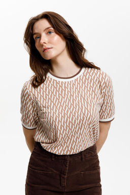 ЕВТ 3220/бежевые мини косы фуфайка жен