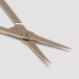 Ножницы маникюрные, для кутикулы, загнутые, узкие, 8.5 см, цвет золотистый