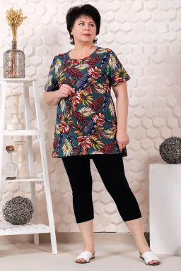 Костюм женский, цвет черный зеленый