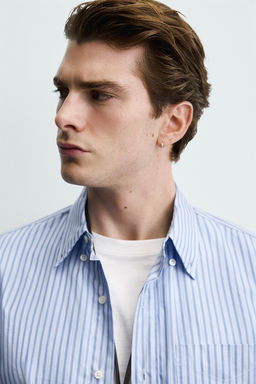 Рубашка Camisa Regular Fit Rayas бело-голубая