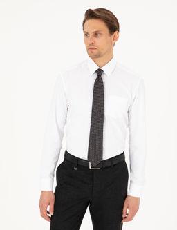 Beyaz Regular Fit Uzun Kollu Basic G_mlek
