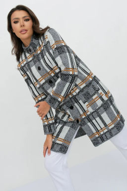 ЗЛАТА Кардиган В 1579/черн-горчич