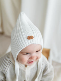 Шапка хлопковая однослойная Молоко 0+ (Эльф) - Bungly фото 2
