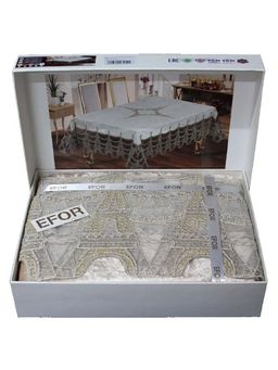 Скатерть EFOR MAIPARIS 160*220 -кофейный  фото 3