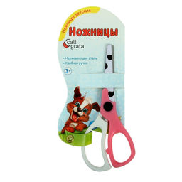Ножницы Зебра, 13 см, (травмобезопасные), пластиковые ручки, закруглённые концы, корпус МИКС - Calligrata фото 6