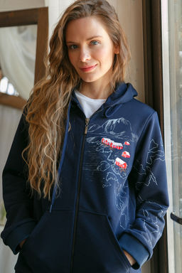 Толстовка на молнии женская Lofoten Landscape - Captain's mate фото 15