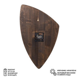 Часы настенные интерьерные «Ностальгия», бесшумные, плавный ход, 42×24.5 см, дерево, от батарейки 1×АА