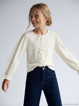 Fiyonk Detayl? K?z ?ocuk Ti??rt