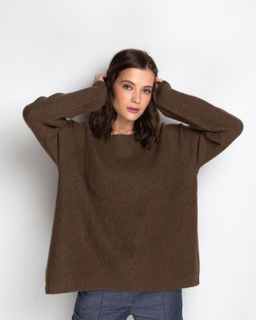 Джемпер из пуха яка 3004 коричневый