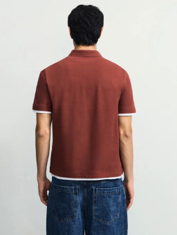 Футболка поло с констрастными вставками / Zarina  фото 6