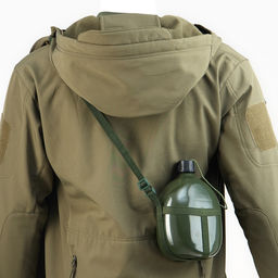 Фляжка армейская походная "Аdventure" 2 л для воды, на лямках, металлическая, зелёная