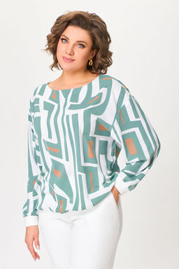 Блуза Swallow 803.2 черный+серебряный узор фото 701