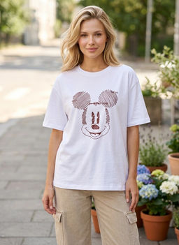 K13526 Футболка OVER SIZE (хлопок) БЕЛЫЙ