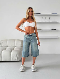 K12828 Джинсовые шорты ТМ_СИНИЙ