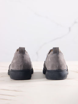 Полуботинки туфли EDART 205.патриция bl. Серый замок замша+серый игуана фото 26