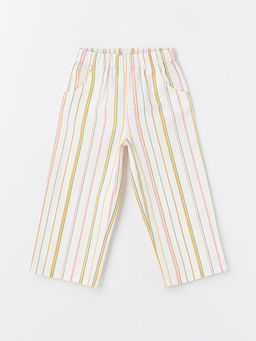 Beli Lastikli ?izgili K?z Bebek Pantolon