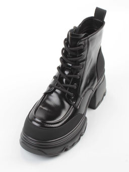 01-F591-1 BLACK Ботинки демисезонные женские (натуральная кожа, искусственная кожа) - Фабричный китай фото 4
