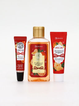 URAL LAB Арома Саунд Набор гель для душа, крем для рук и бальзам для губ, мандарин