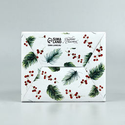 Коробка для мини-букетов С новым годом, снегири, 12 х 17 х 10 см - Дарите счастье фото 12