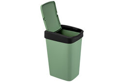 Ведро для мусора с подвижной крышкой 35 л 36*28*51 см Тандем зеленый/черный (843545) - Elan gallery фото 9