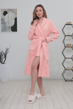 Халат жаккардовый стриженный (велюр) односторонний женский - Vladi collection фото 2