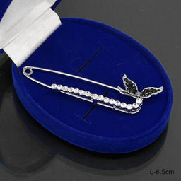 Брошь булавка Бабочка 6,5 см / 59-33/1 /уп 12/ черная - Галеонтрейд фото 2