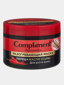 COMPLIMENT Naturalis д/волос маска д/роста волос разогревающая Перец+Масло усьмы 500мл