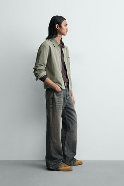 SOBRECAMISA CROPPED FIT CREMALLERA / Verde - Zara фото 4