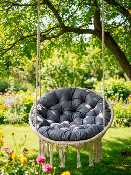 Подушка в подвесное кресло кокон и качели PO 80х80 см, оксфорд, круглая, Bio-Line