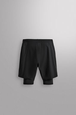 PANTALONES CORTOS ENTRENAMIENTO 2 EN 1 B?SICOS / Negro - Zara фото 21