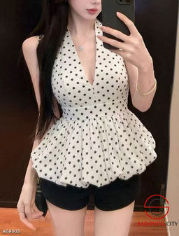 Хлопковый топ с открытой спиной