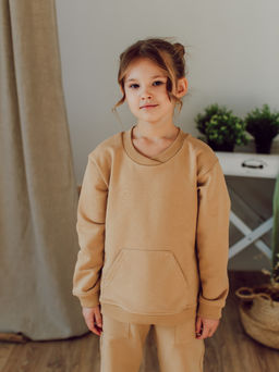 Костюм свитшот+брюки песочный, песочный - Lesi kids фото 9