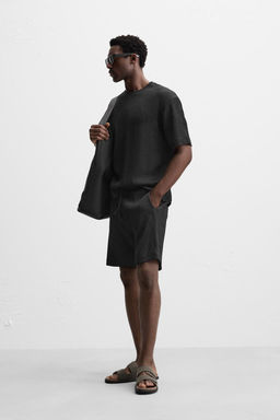 RELAXED FIT JACQUARD BERMUDA SHORTS - Zara фото 4
