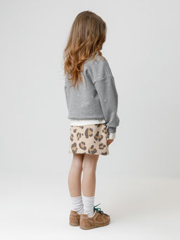 КР 302834/серый меланж,фоновые сердечки к603 джемпер (свитшот) для дев - Crockid фото 5